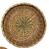 C. Early 20th Century Wabanaki Sweet Grass and Dyed Splint Sewing Basket with Unusually Dominant Braiding