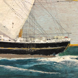 SOLD Captain John J. Ivory Large c. 1930s Folk Art Painting of the Governor Rabie 