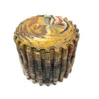 Funky, Folky 1970s Swirl Clay Planter