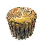 Funky, Folky 1970s Swirl Clay Planter