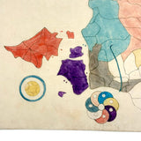 Abstractions: Gorgeous Unannotated Antique Japanese Watercolor Map with Symbols