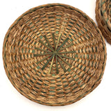 C. Early 20th Century Wabanaki Sweet Grass and Dyed Splint Sewing Basket with Unusually Dominant Braiding