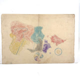 Abstractions: Gorgeous Unannotated Antique Japanese Watercolor Map with Symbols