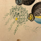Five Seashells, 19th Century Watercolor on Wove, Signed (Right Corner Loss)
