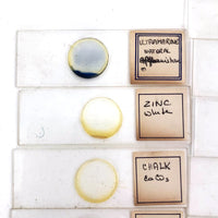 Mid-century Handmade Glass Microscope Slides with Color Pigments