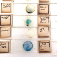 Mid-century Handmade Glass Microscope Slides with Color Pigments