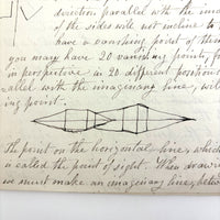 Geometric Perspective Drawings: Beautiful Mid 19th Century Notebook, 20 p, Full, Plus Extra