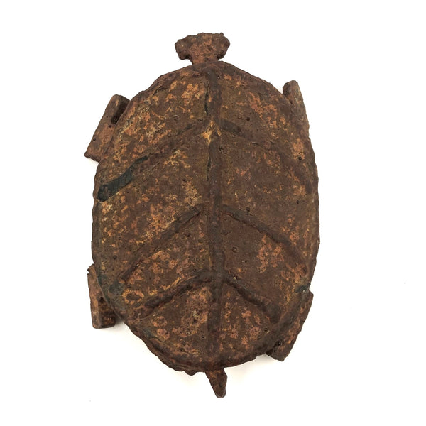 Highly Empathetic Rusty Old Welded Iron Garden Turtle