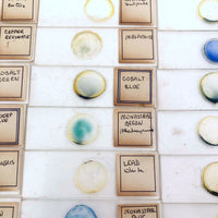 Mid-century Handmade Glass Microscope Slides with Color Pigments