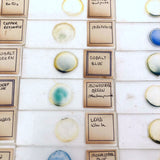 Mid-century Handmade Glass Microscope Slides with Color Pigments
