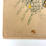 Five Seashells, 19th Century Watercolor on Wove, Signed (Right Corner Loss)