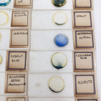 Mid-century Handmade Glass Microscope Slides with Color Pigments