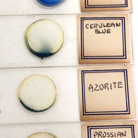 Mid-century Handmade Glass Microscope Slides with Color Pigments