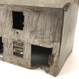 Old Scratch Made Folk Art Tin Barn with Slatted Animal Pen
