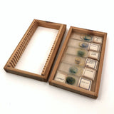 Mid-century Handmade Glass Microscope Slides with Color Pigments