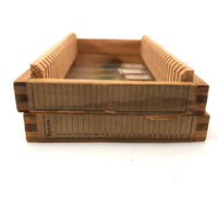 Mid-century Handmade Glass Microscope Slides with Color Pigments