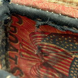 Very Sweet c. 1880s Presumed Child Made Hybrid Cherokee Basket with Calico Edging and Groats Package Lining