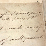 19th Century British Folio with Beautifully Handwritten Notes on Wax Flower Making, Fresco Painting, Mold Making, Drawing Faces, More