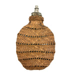 Lovely Antique Wicker Covered Bottle with Original Stopper