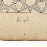 Sixteen Stars, Graphite on Laid, Drawn by Burt Gemberling, 1880, Aged 12, Snyder County, PA