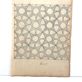 Sixteen Stars, Graphite on Laid, Drawn by Burt Gemberling, 1880, Aged 12, Snyder County, PA