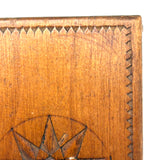 Lovely, Excellent Condition  19th Century Spruce Gum Box with Center Star and Sweet Details