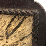 Sweet Old Folk Art Carved Small Standing Frame with Photo