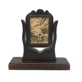 Sweet Old Folk Art Carved Small Standing Frame with Photo