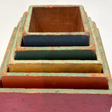 Ever Satisfying and Useful Nesting and Stacking Cubes, c. 1930s-40s, Set of Five