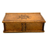 Lovely, Excellent Condition  19th Century Spruce Gum Box with Center Star and Sweet Details