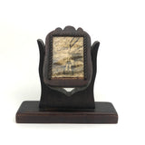 Sweet Old Folk Art Carved Small Standing Frame with Photo