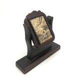 Sweet Old Folk Art Carved Small Standing Frame with Photo
