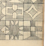 Sixteen Squares, Graphite on Laid, Drawn by Burt Gemberling, 1880, Aged 12, Snyder County County, PA