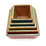 Ever Satisfying and Useful Nesting and Stacking Cubes, c. 1930s-40s, Set of Five