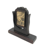 Sweet Old Folk Art Carved Small Standing Frame with Photo