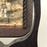 Sweet Old Folk Art Carved Small Standing Frame with Photo