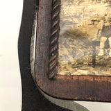 Sweet Old Folk Art Carved Small Standing Frame with Photo