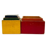 Ever Satisfying and Useful Nesting and Stacking Cubes, c. 1930s-40s, Set of Five