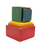 Ever Satisfying and Useful Nesting and Stacking Cubes, c. 1930s-40s, Set of Five