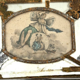 Antique Mirrored Box with Butterfly Woman and Match Striker Bottom