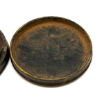 Handsome Earlyish 19th Century Marbled Mustard Paint Decorated Papier Mache Snuff Box