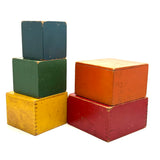 Ever Satisfying and Useful Nesting and Stacking Cubes, c. 1930s-40s, Set of Five