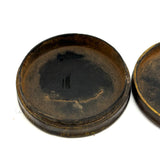 Handsome Earlyish 19th Century Marbled Mustard Paint Decorated Papier Mache Snuff Box