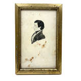Siblings Frances Jane and Luther Dwight Woodbury, Sutton, MA, 1840s Folk Art Watercolor Portraits in Period Frames