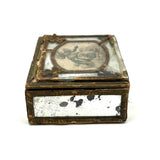 Antique Mirrored Box with Butterfly Woman and Match Striker Bottom