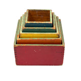 Ever Satisfying and Useful Nesting and Stacking Cubes, c. 1930s-40s, Set of Five