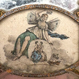 Antique Mirrored Box with Butterfly Woman and Match Striker Bottom