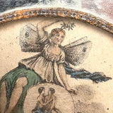 Antique Mirrored Box with Butterfly Woman and Match Striker Bottom