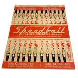 Great Graphics Vintage Speedball 24 Mounted Pen Nibs Display Card