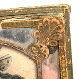 Antique Mirrored Box with Butterfly Woman and Match Striker Bottom